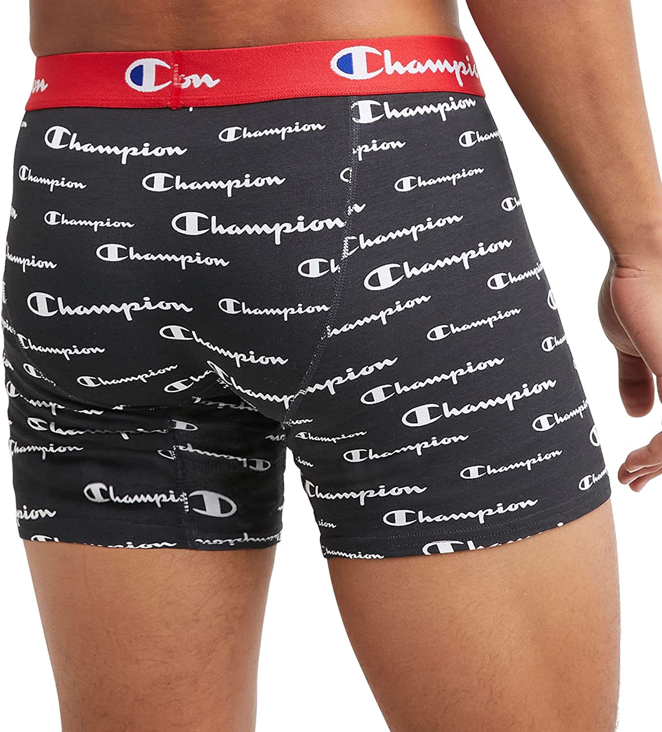 Champion Men's Underwear Boxer Briefs Pack， Moisture-Wicking， Performance Stretch Cotton， Trunks and Long Leg， Multipack - Image 5